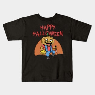 Kawaii Pumpkin Heads Kids T-Shirt